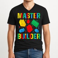 Master Builder Building Blocks Brick Toy Master Builder V-Neck T-Shirt