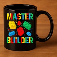 Master Builder Building Blocks Brick Toy Master Builder 11oz C Handle Ceramic Mug