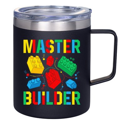 Master Builder Building Blocks Brick Toy Master Builder 12oz Stainless Steel Coffee Mug