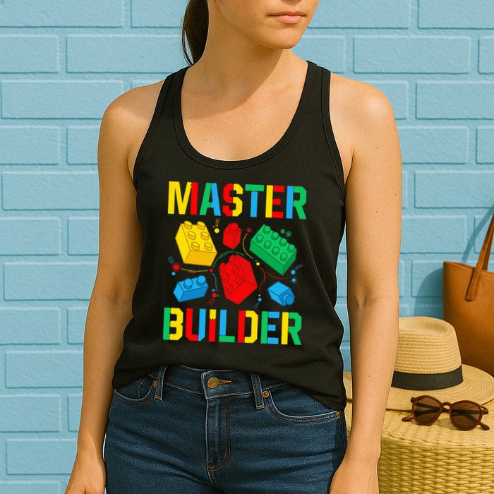 Master Builder Building Blocks Brick Toy Master Builder Womens Tank Top