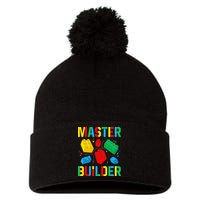 Master Builder Building Blocks Brick Toy Master Builder Pom Pom 12in Knit Beanie