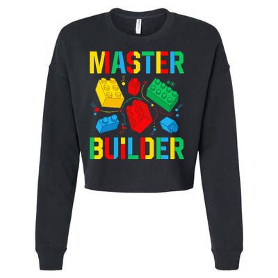Master Builder Building Blocks Brick Toy Master Builder Cropped Pullover Crew