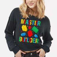 Master Builder Building Blocks Brick Toy Master Builder Cropped Pullover Crew