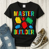 Master Builder Building Blocks Brick Toy Master Builder Womens T-Shirt