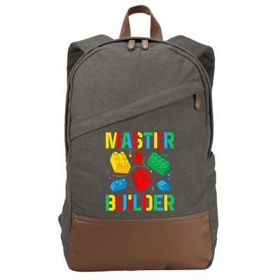 Master Builder Building Blocks Brick Toy Master Builder Cotton Canvas Backpack