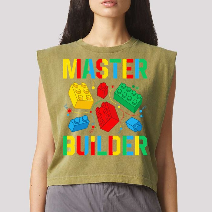 Master Builder Building Blocks Brick Toy Master Builder Garment-Dyed Women's Muscle Tee