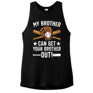 My Brother Baseball Brother Baseball PlayerS Brother Gift Ladies PosiCharge Tri-Blend Wicking Tank