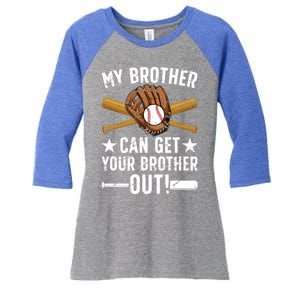 My Brother Baseball Brother Baseball PlayerS Brother Gift Women's Tri-Blend 3/4-Sleeve Raglan Shirt