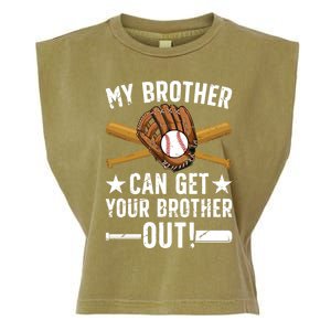 My Brother Baseball Brother Baseball PlayerS Brother Gift Garment-Dyed Women's Muscle Tee