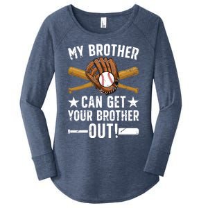 My Brother Baseball Brother Baseball PlayerS Brother Gift Women's Perfect Tri Tunic Long Sleeve Shirt