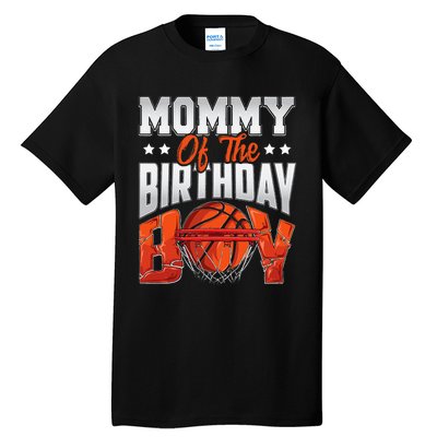 Mommy Basketball Birthday Family Baller Bday Party Tall T-Shirt