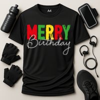 Merry Birthday Born On Christmas Day Cool Gift Cooling Performance Crew T-Shirt