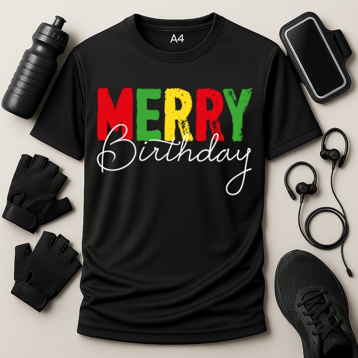 Merry Birthday Born On Christmas Day Cool Gift Cooling Performance Crew T-Shirt