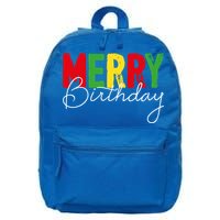 Merry Birthday Born On Christmas Day Cool Gift 16 in Basic Backpack