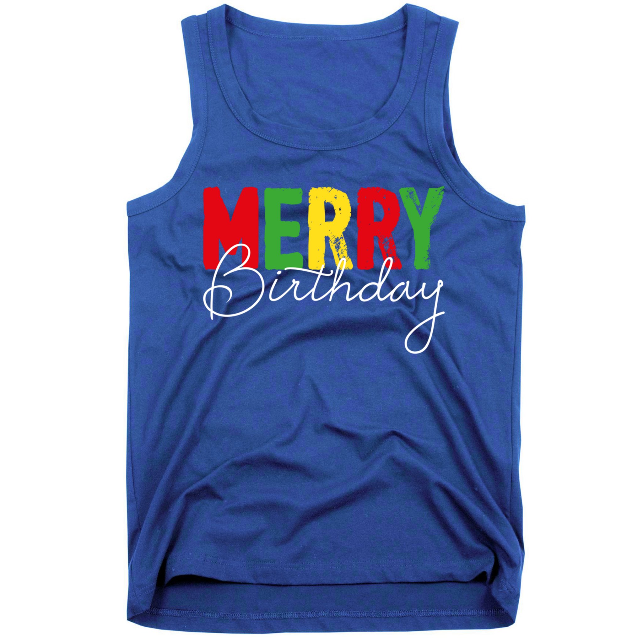 Merry Birthday Born On Christmas Day Cool Gift Tank Top
