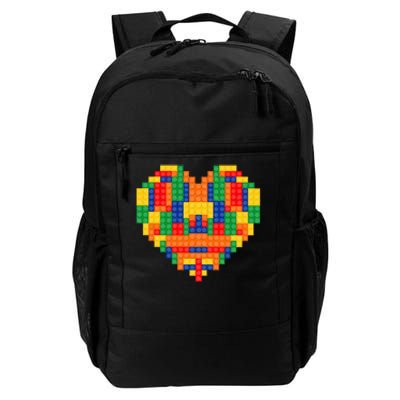 Master Builder Block Brick Building Heart Valentines Day Daily Commute Backpack