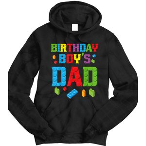 Master Builder Birthday Boy's Dad Building Bricks Blocks Men Tie Dye Hoodie