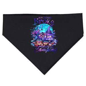 My Broom Broke So Now I Go Camping Halloween Family Lover USA-Made Doggie Bandana