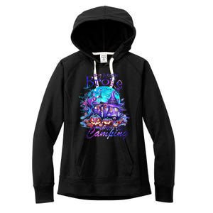 My Broom Broke So Now I Go Camping Halloween Family Lover Women's Fleece Hoodie