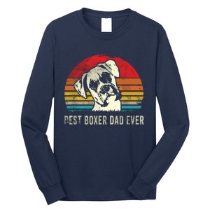 Mes Best Boxer Dad Ever Funny Boxer Dog Dad Fathers Day Gift Long Sleeve Shirt