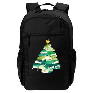 Merry Bookmas Books Pine Tree Funny Reading Lover Christmas Daily Commute Backpack