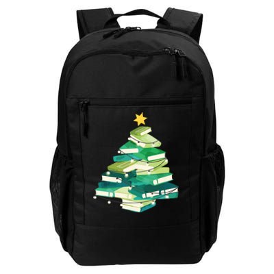 Merry Bookmas Books Pine Tree Funny Reading Lover Christmas Daily Commute Backpack