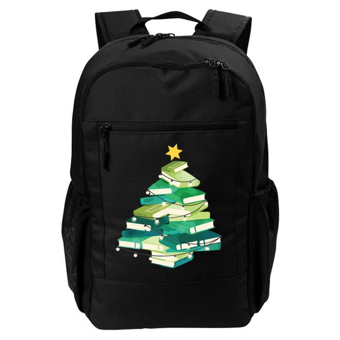 Merry Bookmas Books Pine Tree Funny Reading Lover Christmas Daily Commute Backpack