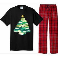 Merry Bookmas Books Pine Tree Funny Reading Lover Christmas Pajama Set