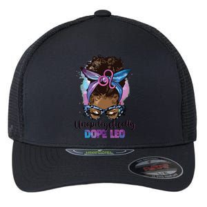 Messy Bun Black Women Unapologetically Dope Leo Apparel Flexfit Unipanel Trucker Cap