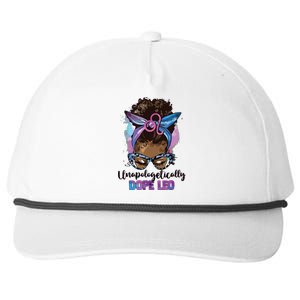 Messy Bun Black Women Unapologetically Dope Leo Apparel Snapback Five-Panel Rope Hat