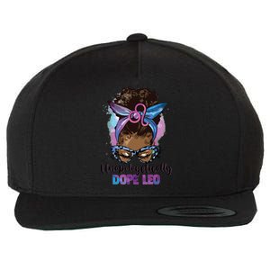 Messy Bun Black Women Unapologetically Dope Leo Apparel Wool Snapback Cap