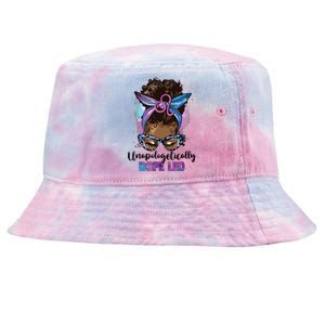 Messy Bun Black Women Unapologetically Dope Leo Apparel Tie-Dyed Bucket Hat