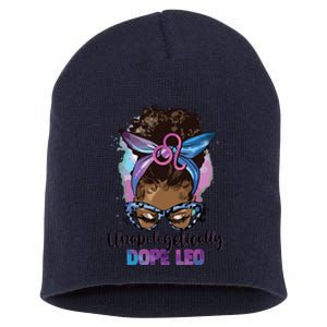 Messy Bun Black Women Unapologetically Dope Leo Apparel Short Acrylic Beanie