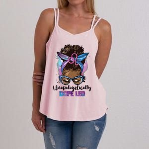 Messy Bun Black Women Unapologetically Dope Leo Apparel Women's Strappy Tank