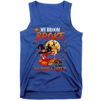 My Broom Broke So Now I Quilt For Halloween Lover Cool Gift Tank Top