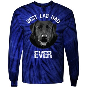 Mes Best Black Labrador Retriever Dad Ever Lab Dog Lover Daddy Tie-Dye Long Sleeve Shirt