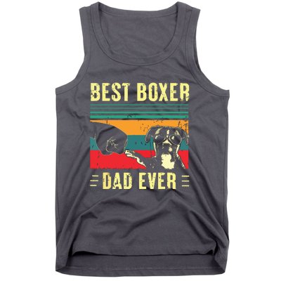 Men Best Boxer Dad Ever Funny Boxer Dog Dad Fathers Day Tank Top