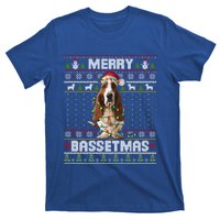 Merry Bassetmas Basset Hound Ugly Christmas Sweater Dog Dad Gift T-Shirt