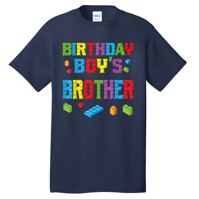 Master Builder Birthday Boy's Brother Building Bricks Blocks Tall T-Shirt