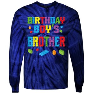 Master Builder Birthday Boy's Brother Building Bricks Blocks Tie-Dye Long Sleeve Shirt