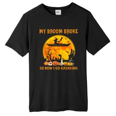 My Broom Broke So Now I Go Kayaking Halloween Kayak Tall Fusion ChromaSoft Performance T-Shirt