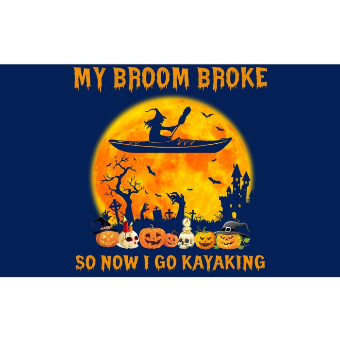 My Broom Broke So Now I Go Kayaking Halloween Kayak Bumper Sticker