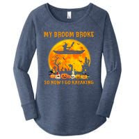 My Broom Broke So Now I Go Kayaking Halloween Kayak Women's Perfect Tri Tunic Long Sleeve Shirt