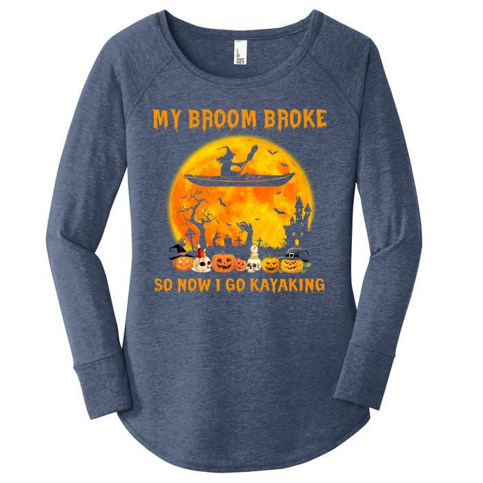 My Broom Broke So Now I Go Kayaking Halloween Kayak Women's Perfect Tri Tunic Long Sleeve Shirt