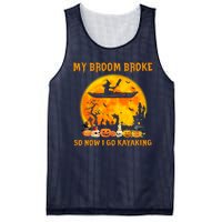 My Broom Broke So Now I Go Kayaking Halloween Kayak Mesh Reversible Basketball Jersey Tank