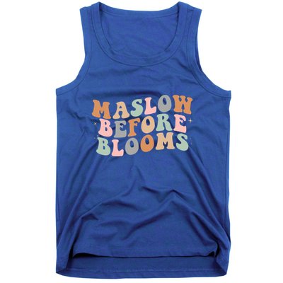 Maslow Before Blooms Special Education Sped School Psych Gift Tank Top