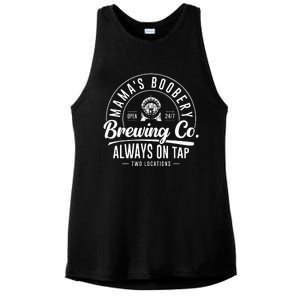 MamaS Boobery Brewing Co New Mom Breastfeeding Funny Ladies PosiCharge Tri-Blend Wicking Tank