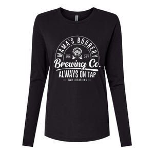 MamaS Boobery Brewing Co New Mom Breastfeeding Funny Womens Cotton Relaxed Long Sleeve T-Shirt