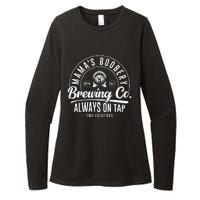 MamaS Boobery Brewing Co New Mom Breastfeeding Funny Womens CVC Long Sleeve Shirt