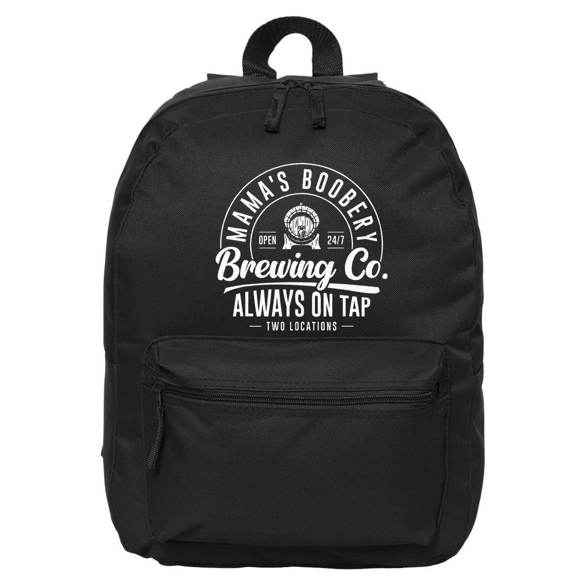 MamaS Boobery Brewing Co New Mom Breastfeeding Funny 16 in Basic Backpack
